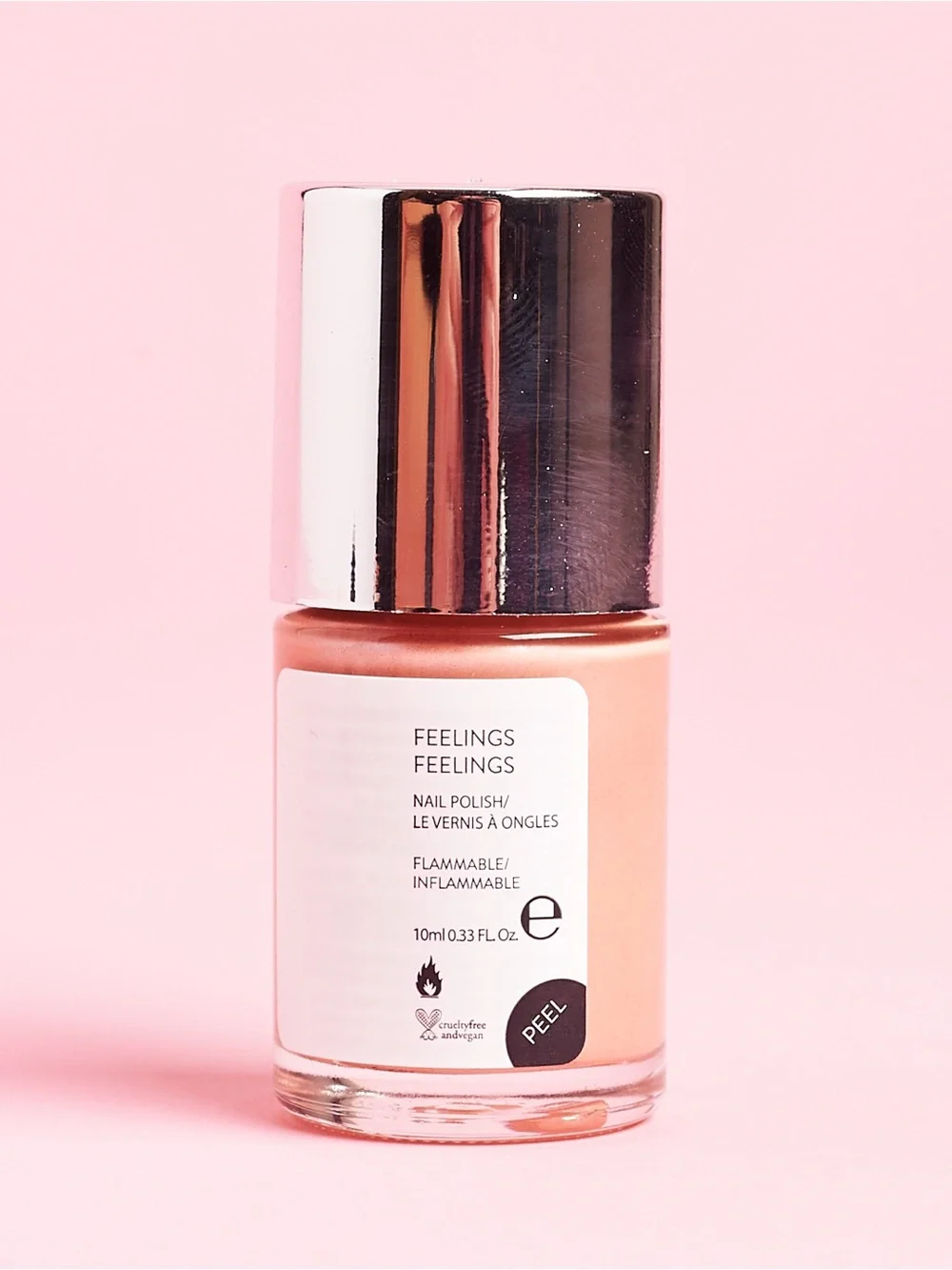 Nails Inc Feelings Feelings Peach Nail Polish 10ml Pearlescent Cruelty Free